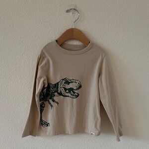 GAP Beige Dinosaur Long Sleeve Tee Size 5 yrs.